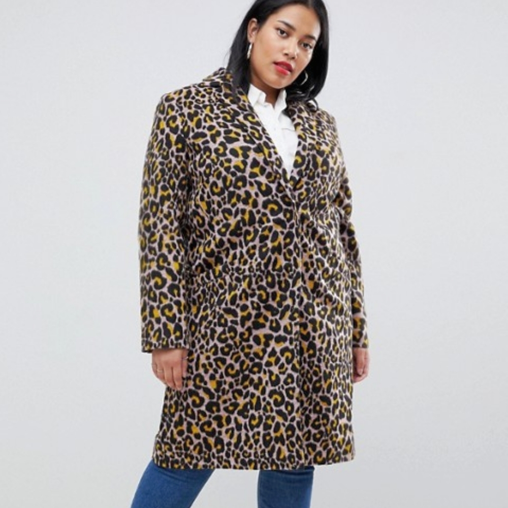 ASOS Animal Print Trench Coat